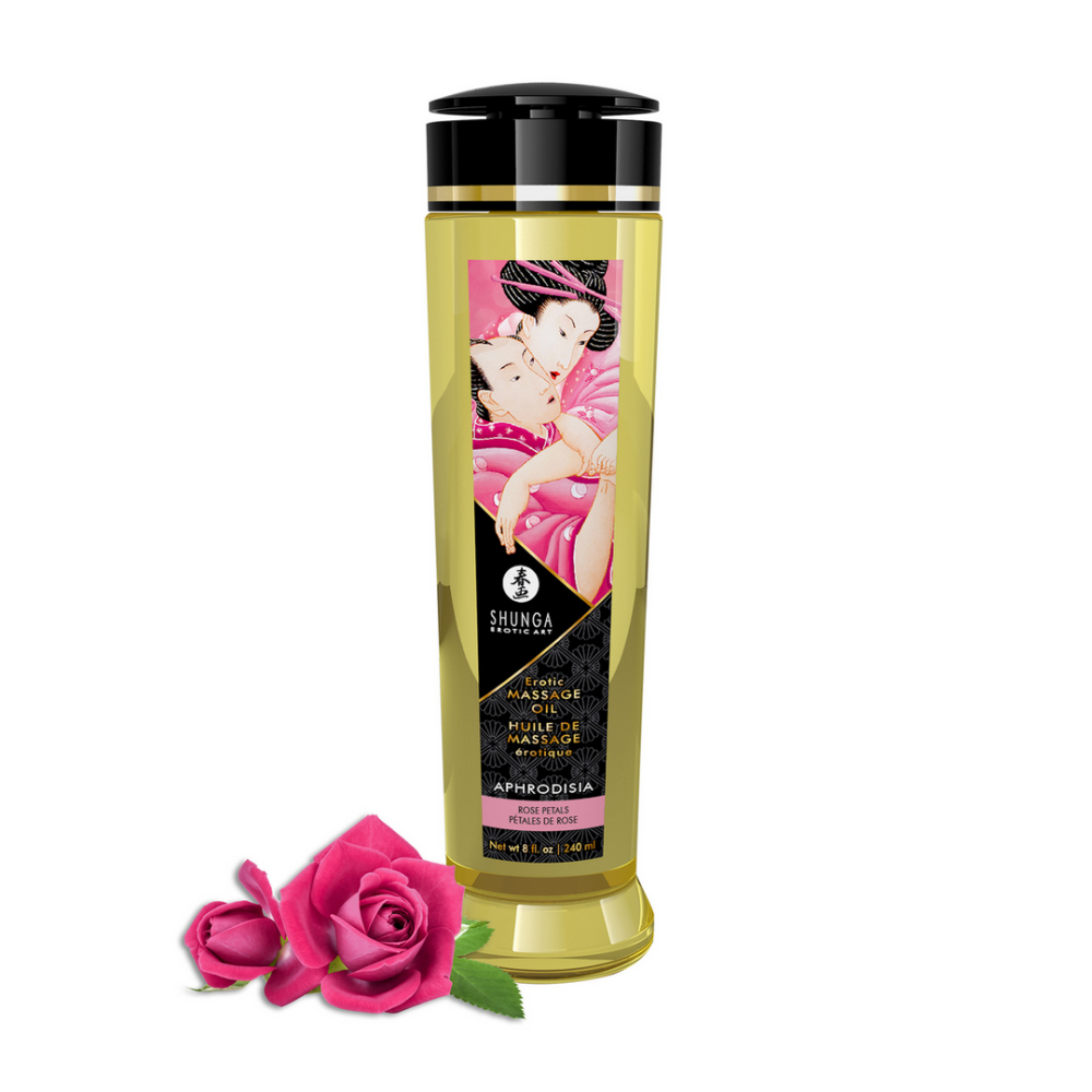 Shunga Erotische Massageolie - Roos - 8 fl oz / 240 ml afbeelding
