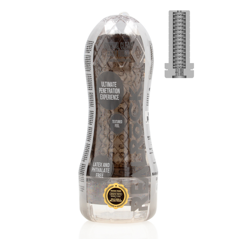 RealRock by Shots Easy Rider - Textured Masturbator - Zwart afbeelding