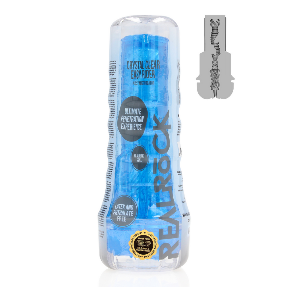 RealRock by Shots Easy Rider - Pussy Masturbator - Blauw afbeelding