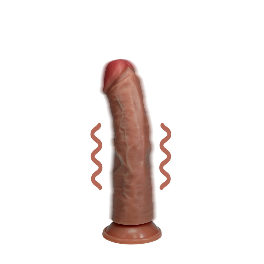 RealRock by Shots Vibrerende Reguliere Gebogen Cock - 6 / 15,5 cm - Tan afbeelding