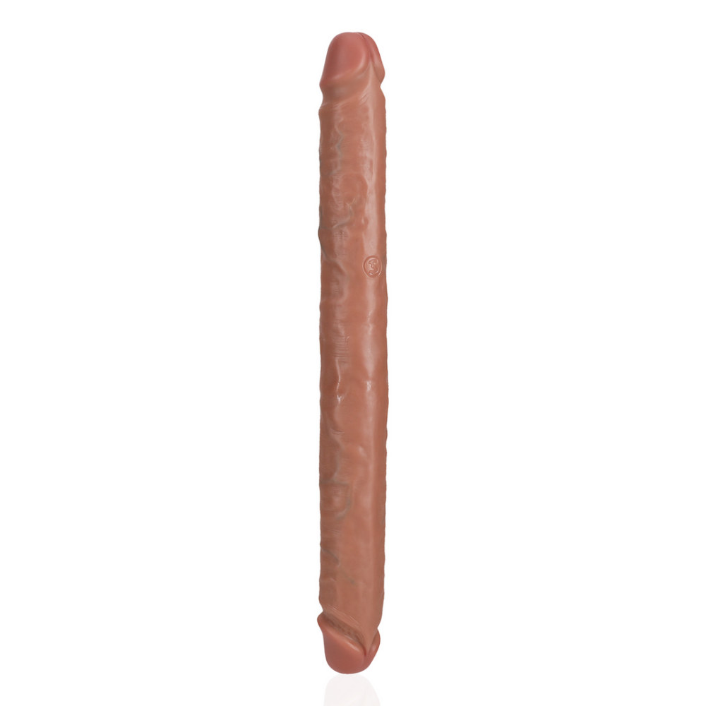 RealRock by Shots Slim Double Ended Dong 14 / 35,6 cm - Tan afbeelding