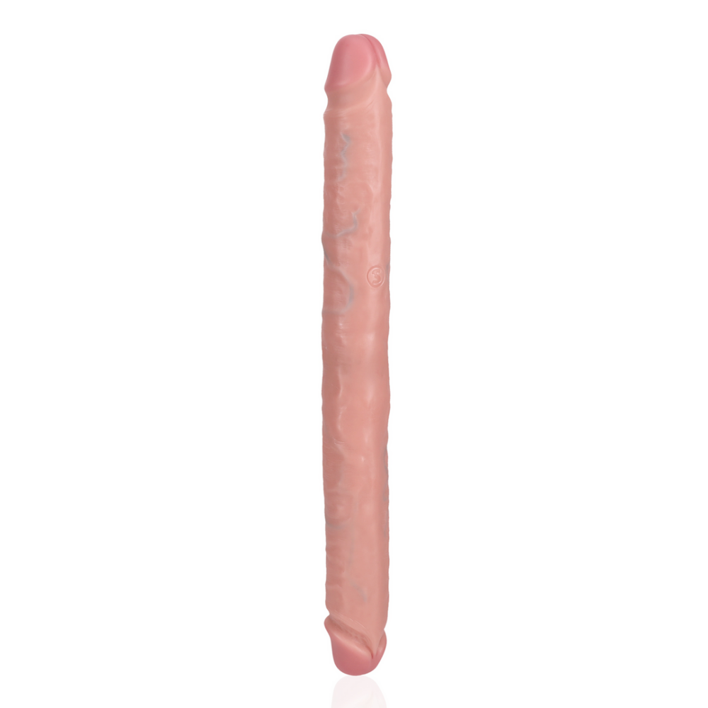 RealRock by Shots Slim Dubbel Eindige Dildo 14 / 35,6 cm - Vleeskleurig afbeelding
