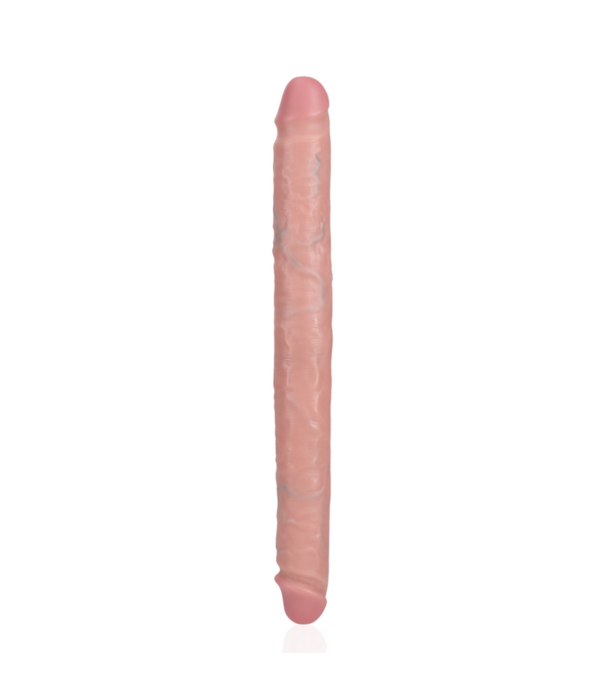 RealRock by Shots Slim Dubbel Eindige Dildo 14 / 35,6 cm - Vleeskleurig