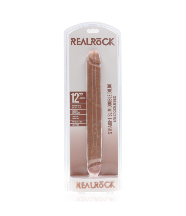 RealRock by Shots Slim Double Ended Dong 12 / 30,5 cm - Tan
