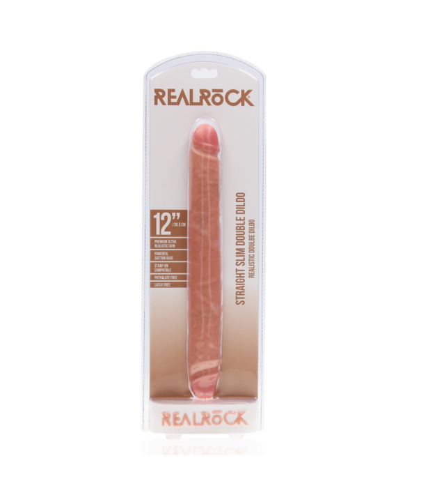 RealRock by Shots Slim Double Ended Dong 30,5 cm - Flesh
