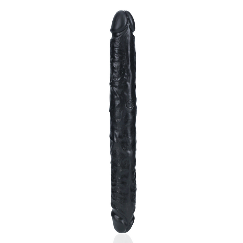 RealRock by Shots Slim Double Ended Dong 12 / 30,5 cm - Zwart afbeelding
