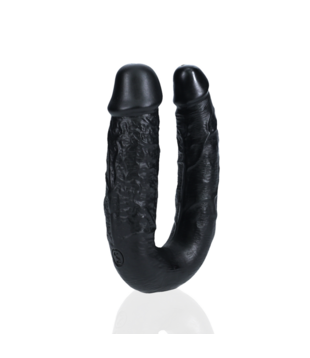 U Vormige Dubbele Dildo 5 / 12,7 cm - Zwart