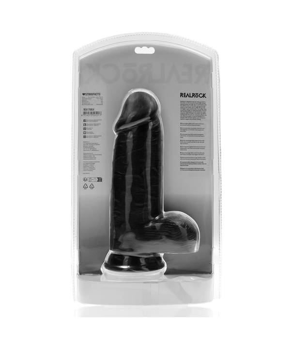 RealRock by Shots Extra Dikke Recht met Ballen 9 / 23 cm - Zwart