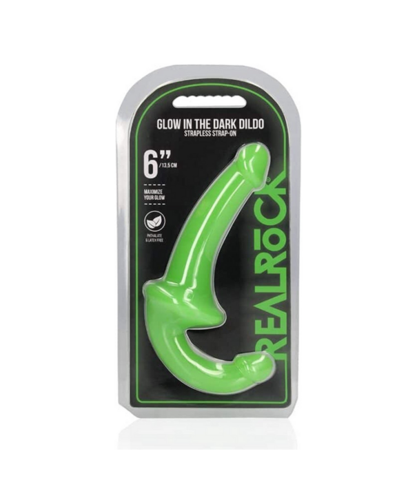 RealRock by Shots Strapless Strap-On - Glow in the Dark - 6'' / 13,5 cm