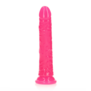 Slanke Realistische Dildo met Zuignap - Glow in the Dark - 8'' / 20 cm