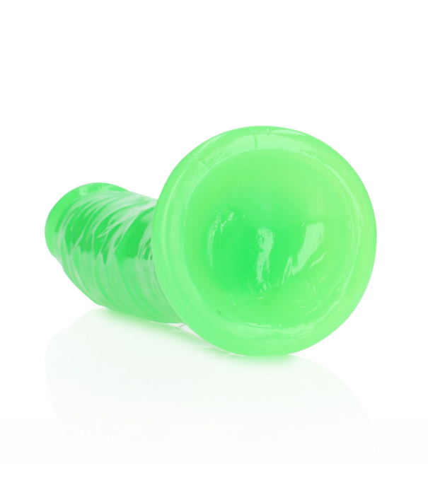 RealRock by Shots Slank Realistisch Dildo met Zuignap - Glow in the Dark - 8'' / 20 cm