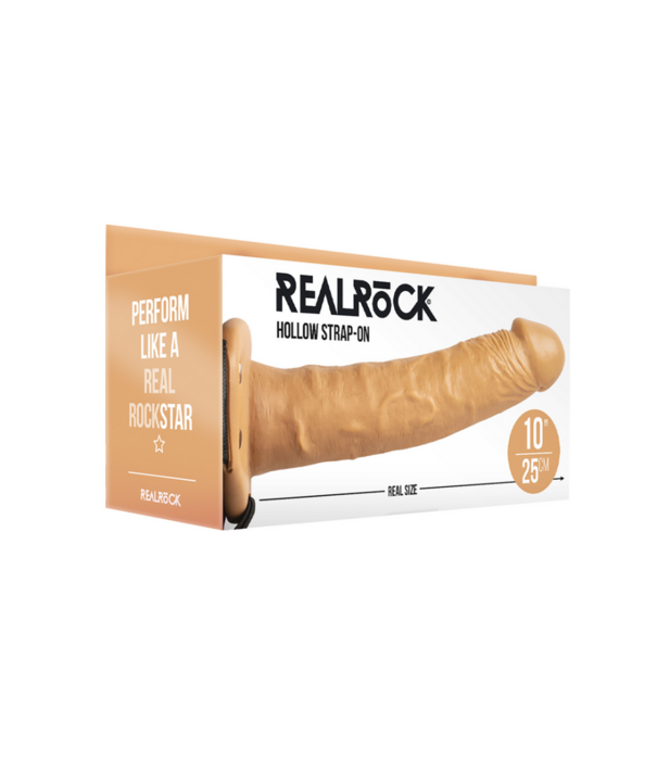RealRock by Shots Hollow Strap-On zonder Ballen - 10 / 24,5 cm