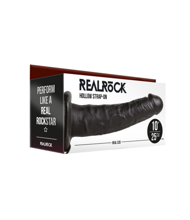 RealRock by Shots Hollow Strap-On zonder Ballen - 10 / 24,5 cm