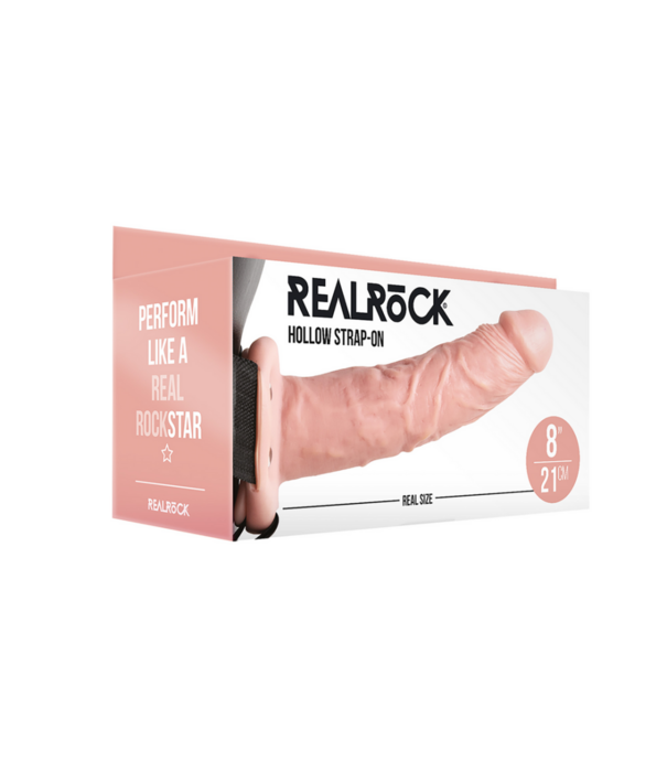 RealRock by Shots Hollow Strap-On zonder Balls - 8 / 20,5 cm