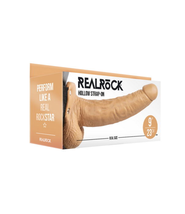 RealRock by Shots Holle Strap-On met Ballen - 9 / 23 cm