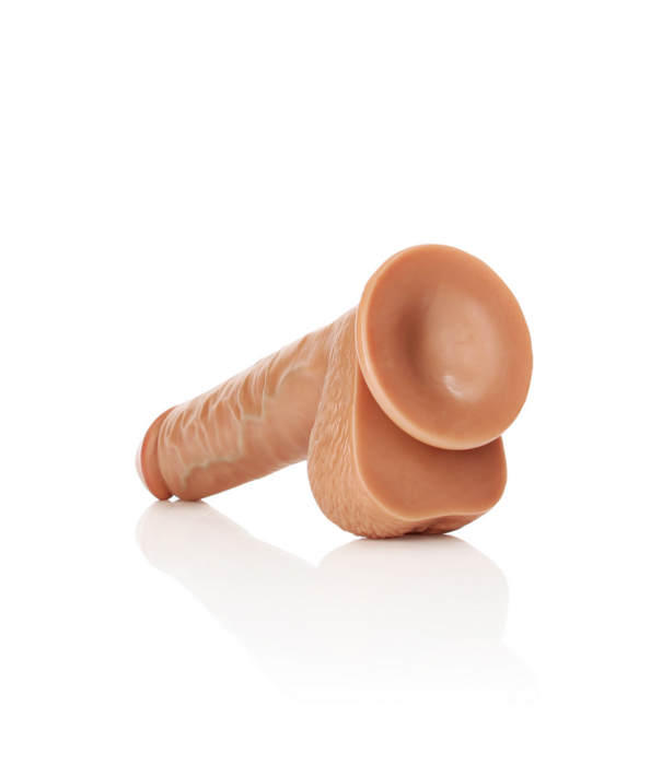 RealRock by Shots Rechtdoor Realistische Dildo met Ballen en Zuignap - 10 / 25,5 cm
