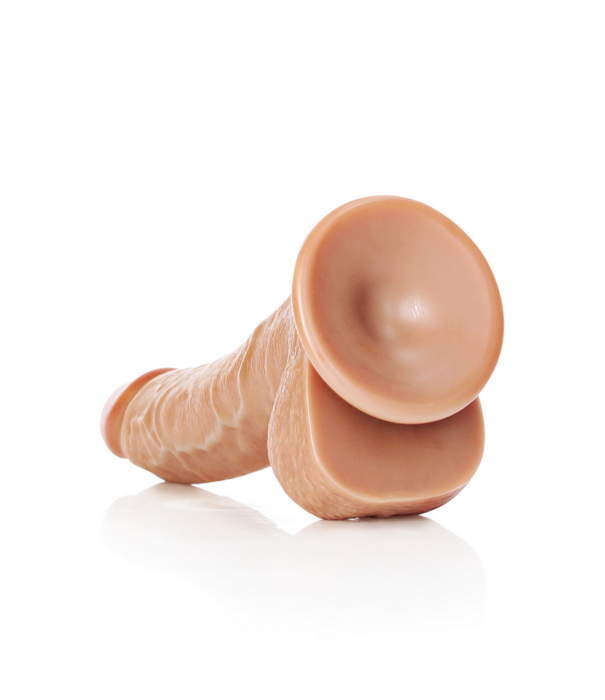 RealRock by Shots Gebogen Realistische Dildo met Ballen en Zuignap - 8 / 20,5 cm