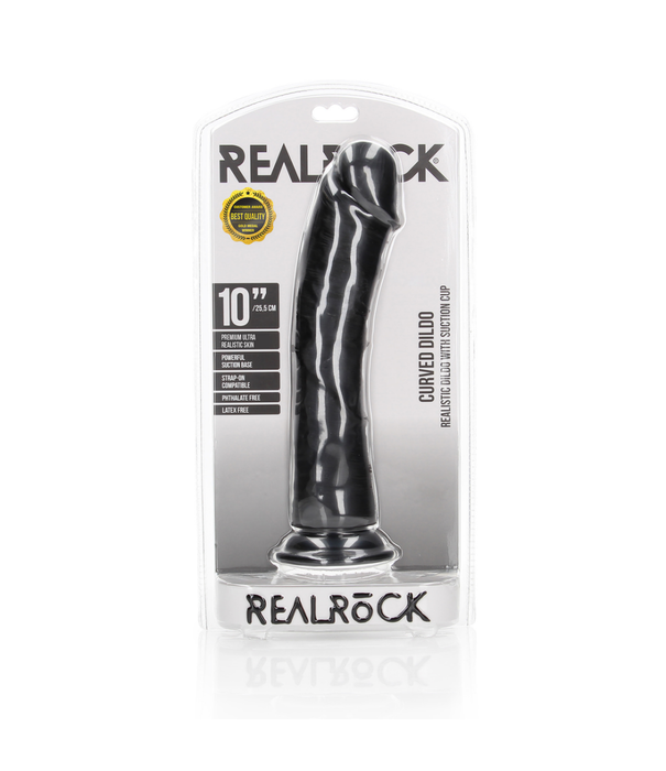 RealRock by Shots Gebogen Realistische Dildo met Zuignap - 10 / 25,5 cm