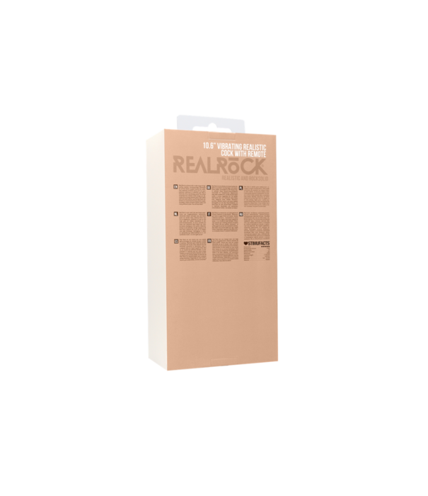 RealRock by Shots Vibrerende Realistische Cock met Scrotum - 10 / 25 cm