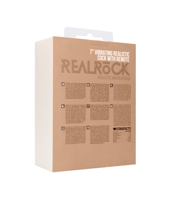 RealRock by Shots Vibrerende Realistische Cock met Scrotum - 7 / 18 cm