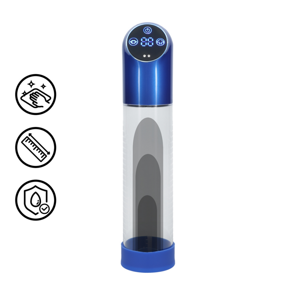 Pumped by Shots Automatische Waterdichte Pomp - Metaal Blauw afbeelding