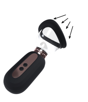 Dazzling - Oplaadbare Vulva en Borst Pomp - Zwart