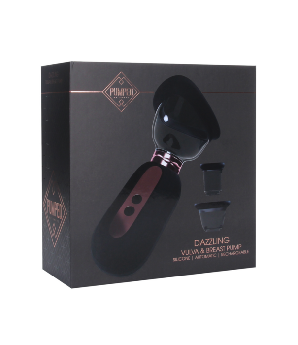 Pumped by Shots Dazzling - Oplaadbare Vulva en Borst Pomp - Zwart
