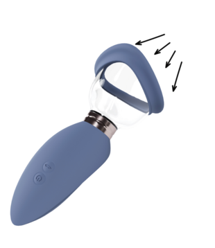 Opwindend - Oplaadbare Vulva- en Borstpomp - Blauw