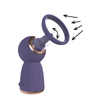 Exquisite - Oplaadbare Vulva en Borst Pomp - Paars