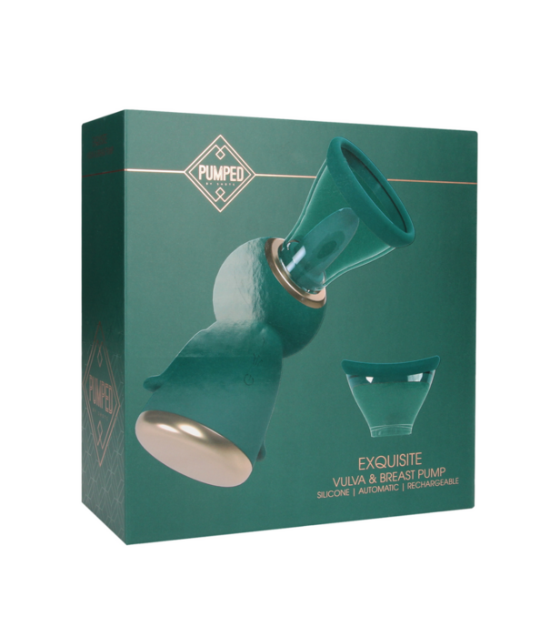 Pumped by Shots Exquise - Oplaadbare Vulva- en Borstpomp - Bosgroen
