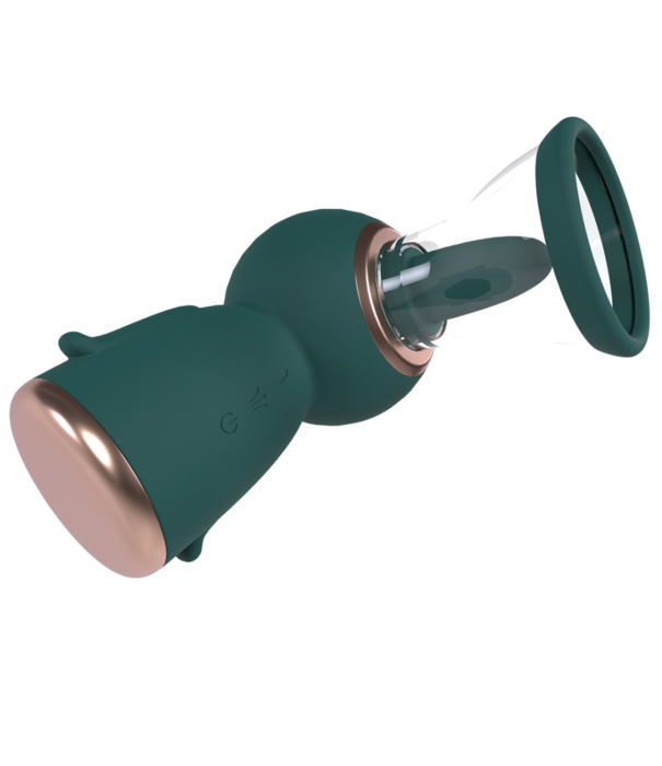 Pumped by Shots Exquise - Oplaadbare Vulva- en Borstpomp - Bosgroen