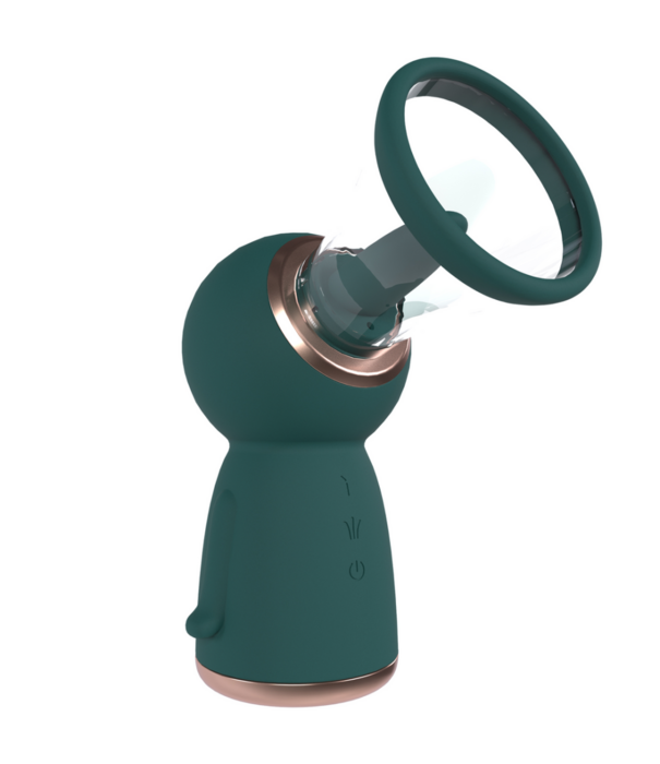 Pumped by Shots Exquise - Oplaadbare Vulva- en Borstpomp - Bosgroen