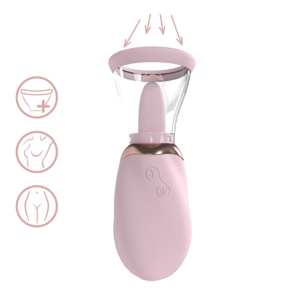 Pumped by Shots Boost - Oplaadbare Vulva en Borstpomp - Roze afbeelding
