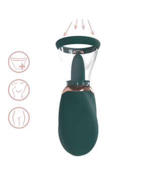 Boost - Oplaadbare Vulva- en Borstpomp - Bosgroen