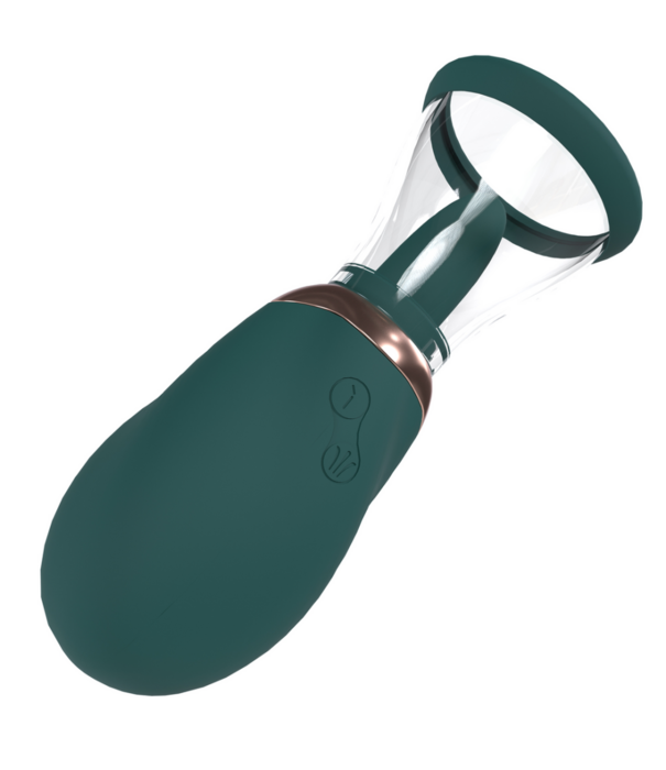 Pumped by Shots Boost - Oplaadbare Vulva- en Borstpomp - Bosgroen