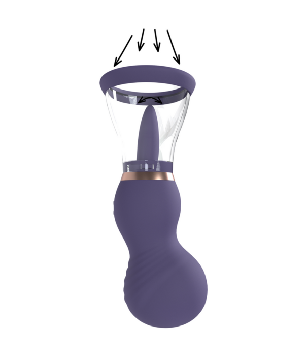 Pumped by Shots Sensual - Oplaadbare Vulva en Borst Pomp - Paars