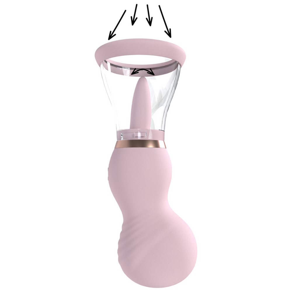 Pumped by Shots Sensuele - Oplaadbare Vulva en Borst Pomp - Roze afbeelding