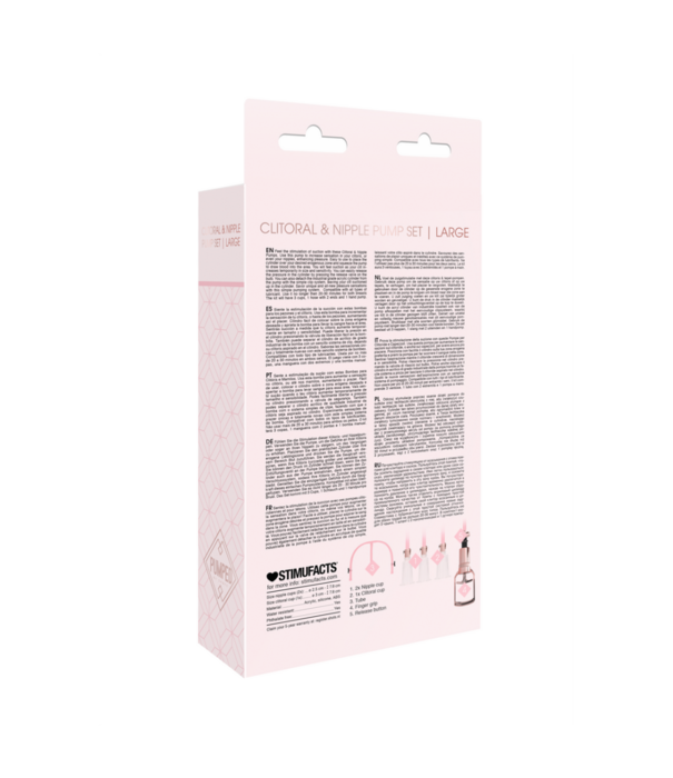 Pumped by Shots Clitorale  Tepelpomp Set Middel - Groot