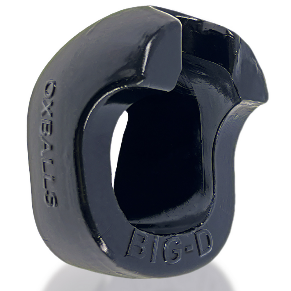 Oxballs Big-D - Bigger Bulge Cockring met Shaft Grippers - Zwart afbeelding