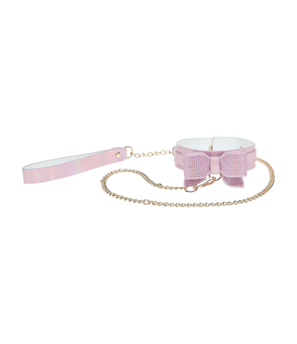 Ouch! by Shots Paris Collectie - Halsband met Leash - Roze