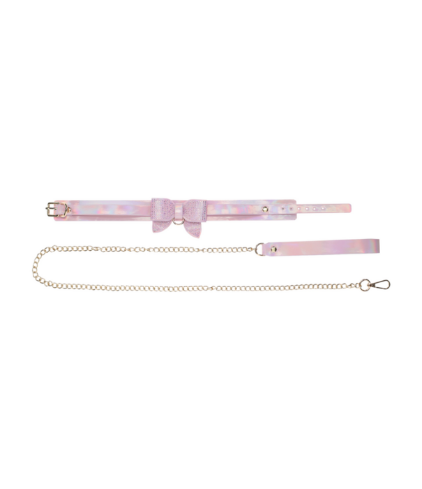 Ouch! by Shots Paris Collectie - Halsband met Leash - Roze
