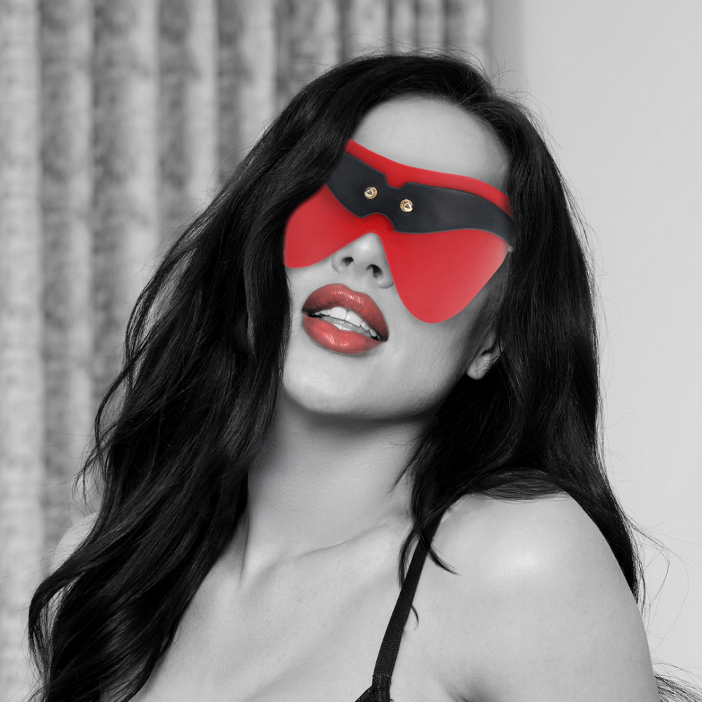 Ouch! by Shots Milan Collectie - Blinddoek - Zwart/Rood afbeelding