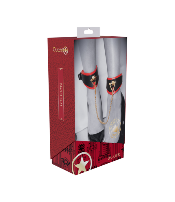 Ouch! by Shots Milan Collectie - Beenmanchetten - Zwart/Rood