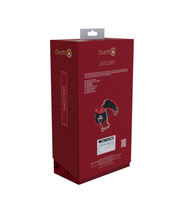 Ouch! by Shots Milan Collectie - Beenmanchetten - Zwart/Rood
