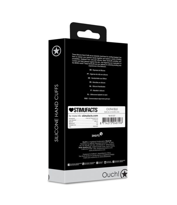 Ouch! by Shots Siliconen Handboeien - Zwart