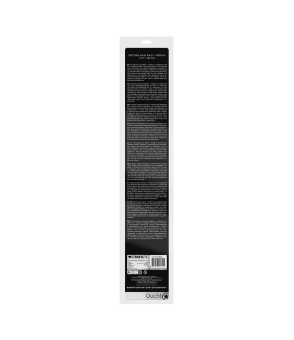 Ouch! by Shots Silicone Anale Ballen - Medium - Zwart