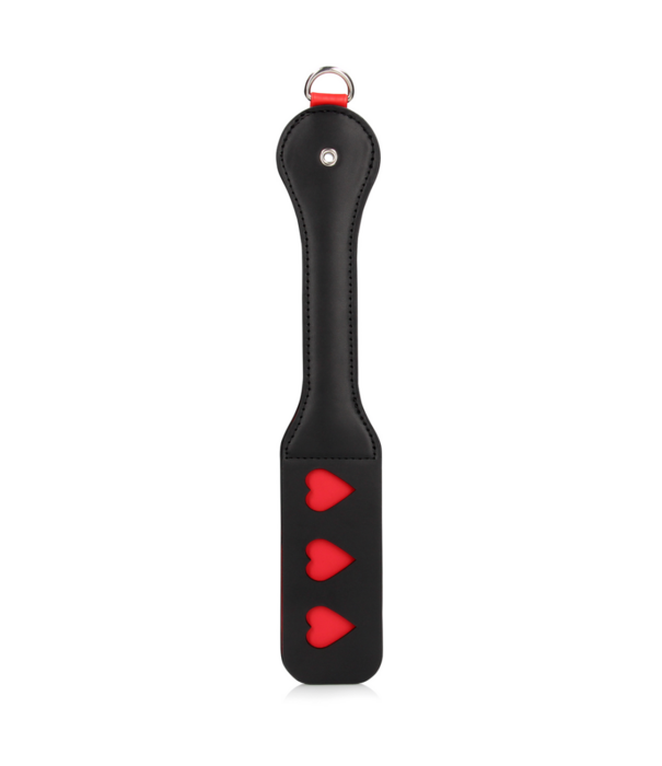 Ouch! by Shots Harten Paddle met Metalen Anaal Plug - Zwart