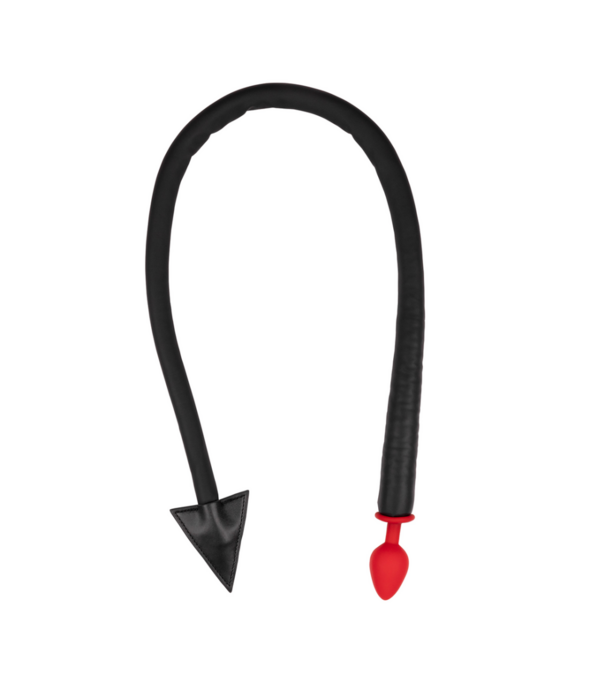 Ouch! by Shots Siliconen Anale Plug Duivelsstaart - Zwart/Rood