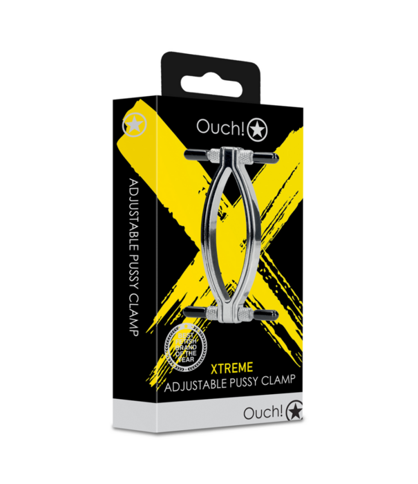 Ouch! by Shots Verstelbare Pussy Clamp - Zilver