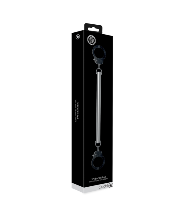 Ouch! by Shots Spreader Bar met Hand- of Enkelboeien - Zilver